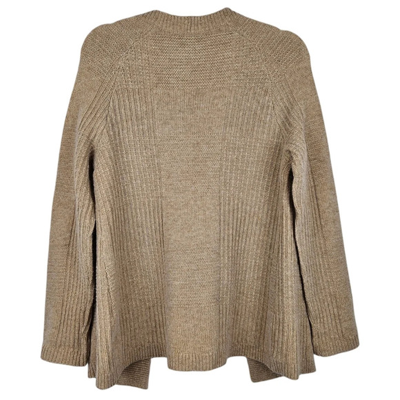 Coldwater Creek lambswool angora blend open cardigan tan S/8 - Picture 2 of 7